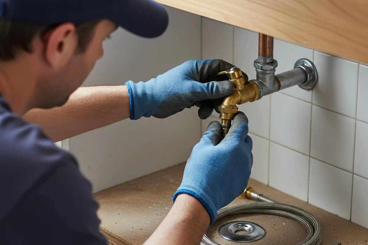 Shutoff valve and fitting work during Well Pump Repair in Turlock